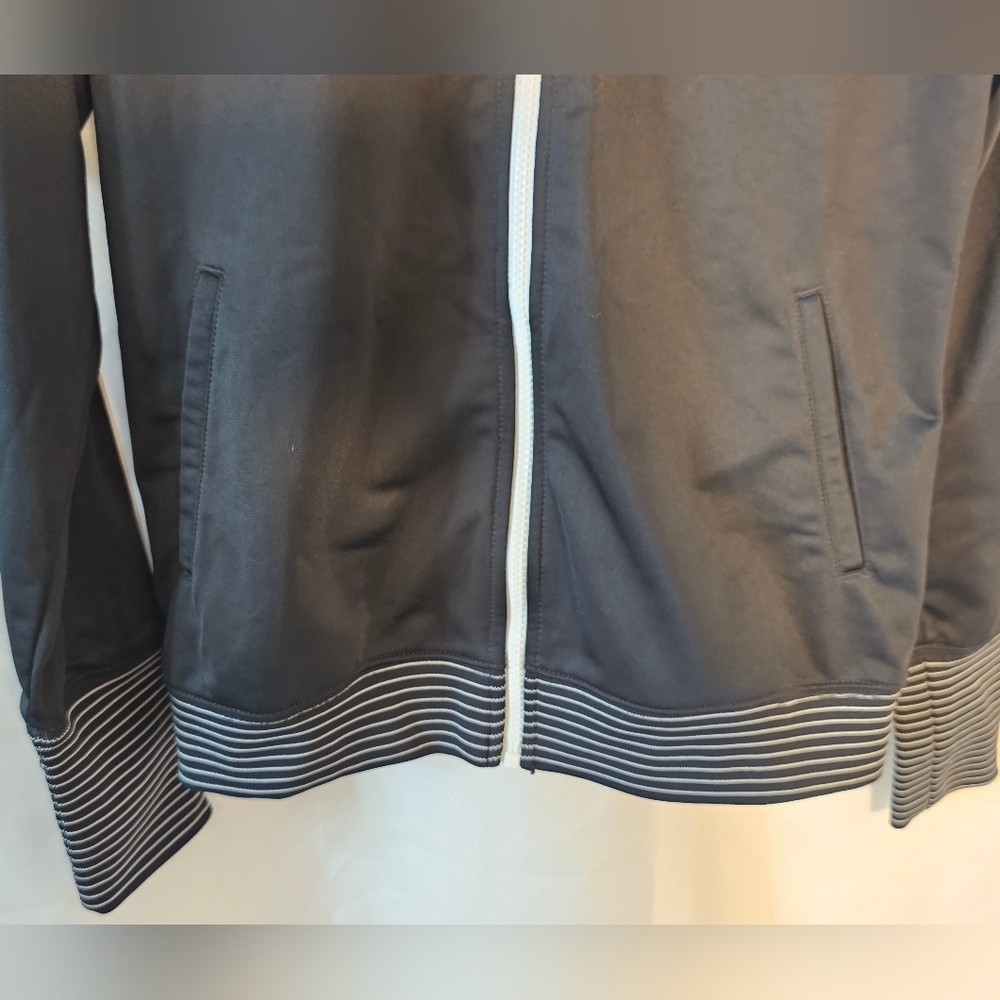 Nike Men's Black and White Full Zip Track Jacket- Mens Medium - Picture 3 of 5